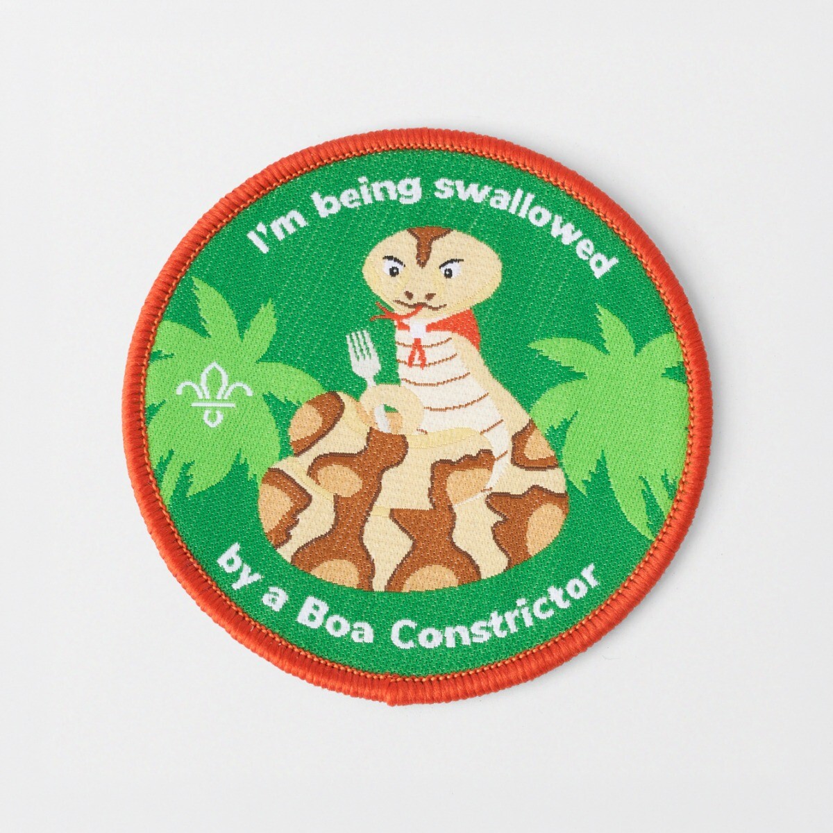 I'm Being Swallowed by a Boa Constrictor Campfire Song Blanket Badge