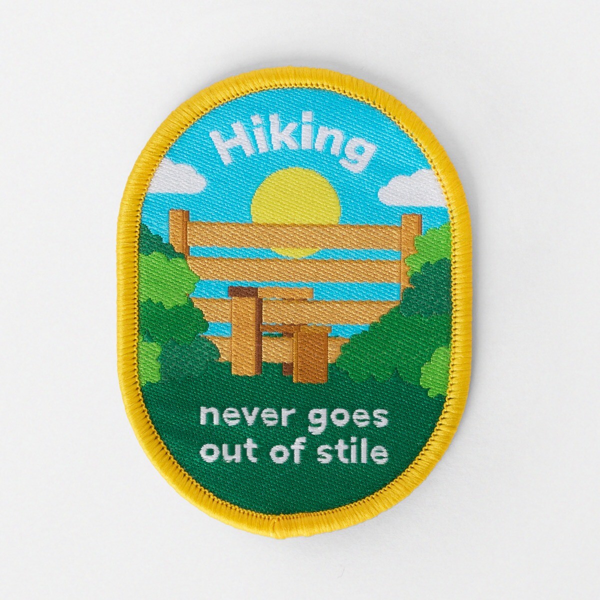 Hiking Never Goes Out of Stile Blanket Badge