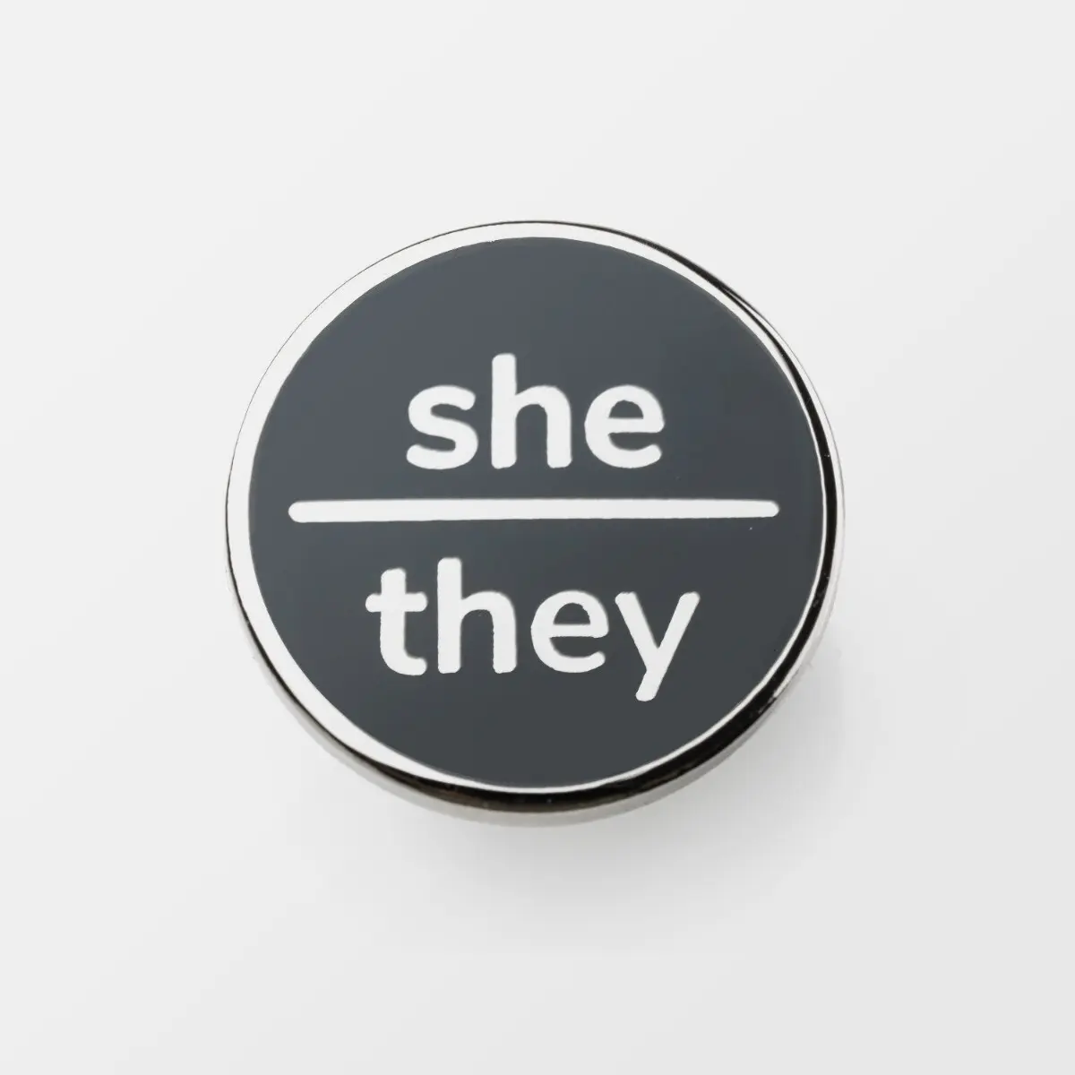 She / They Pronoun Pin Badge | Gender Pronoun Badge