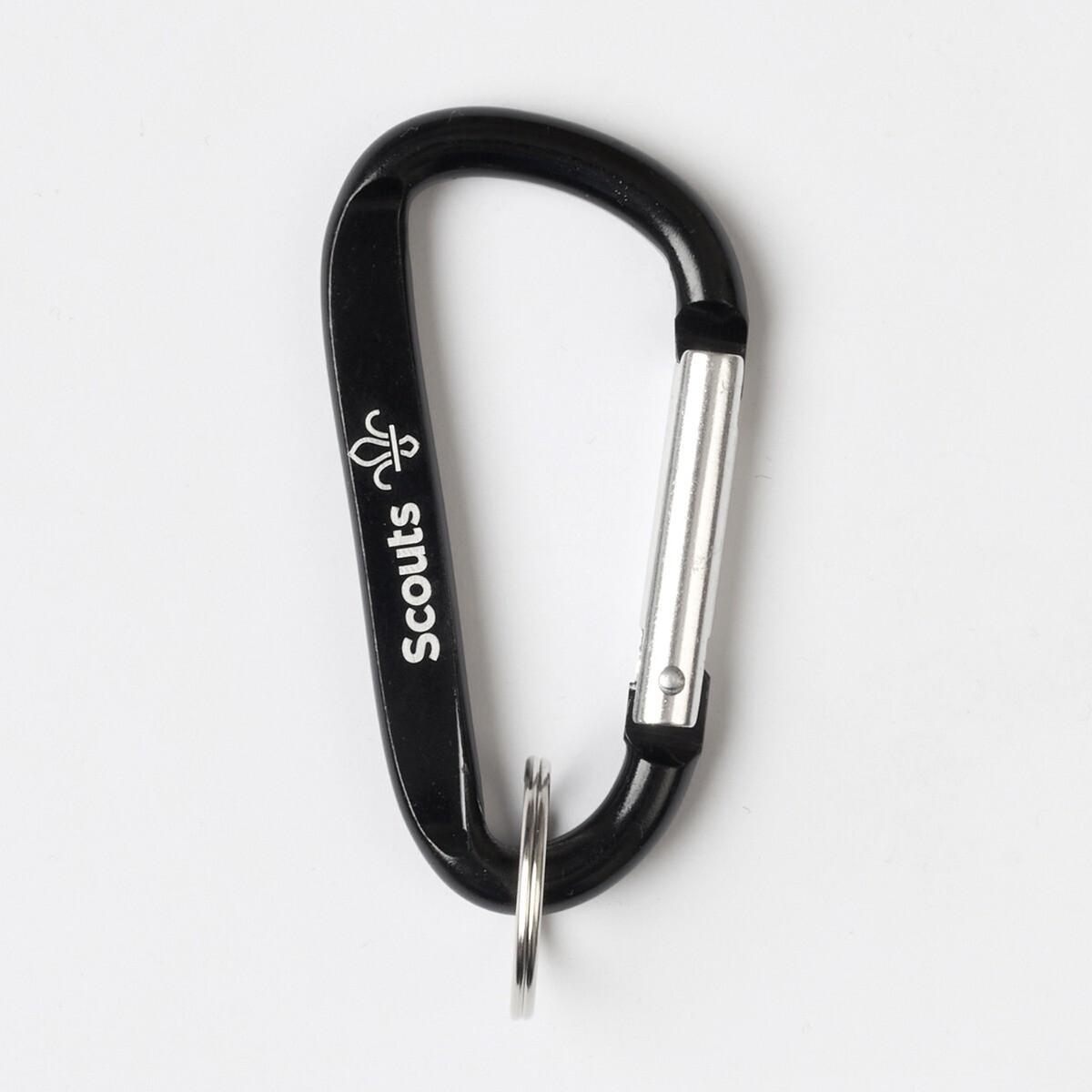 Carabiner Keyring Keychain Aluminium Engraved Scouts Logo