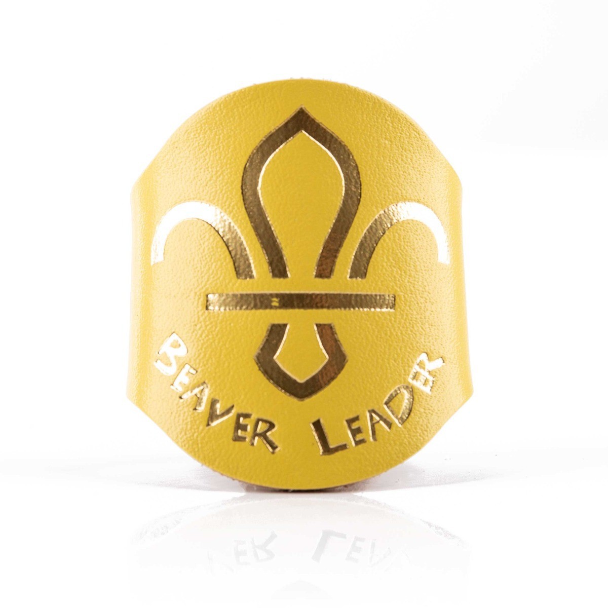 Beavers Leader Leather Woggle Yellow