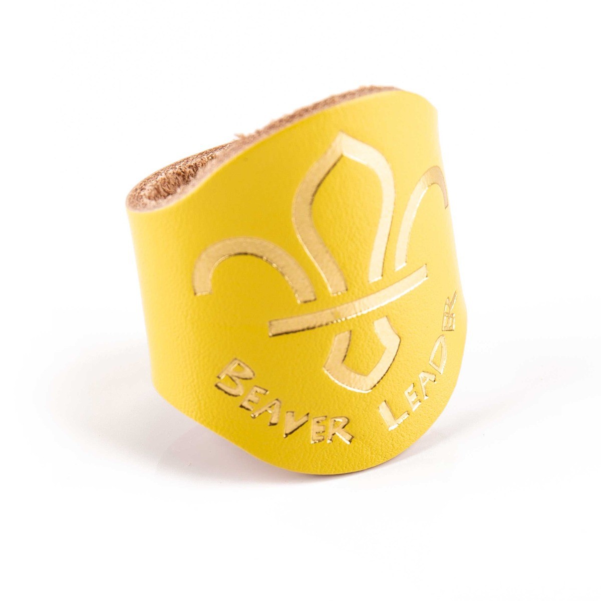 Beavers Leader Leather Woggle Yellow