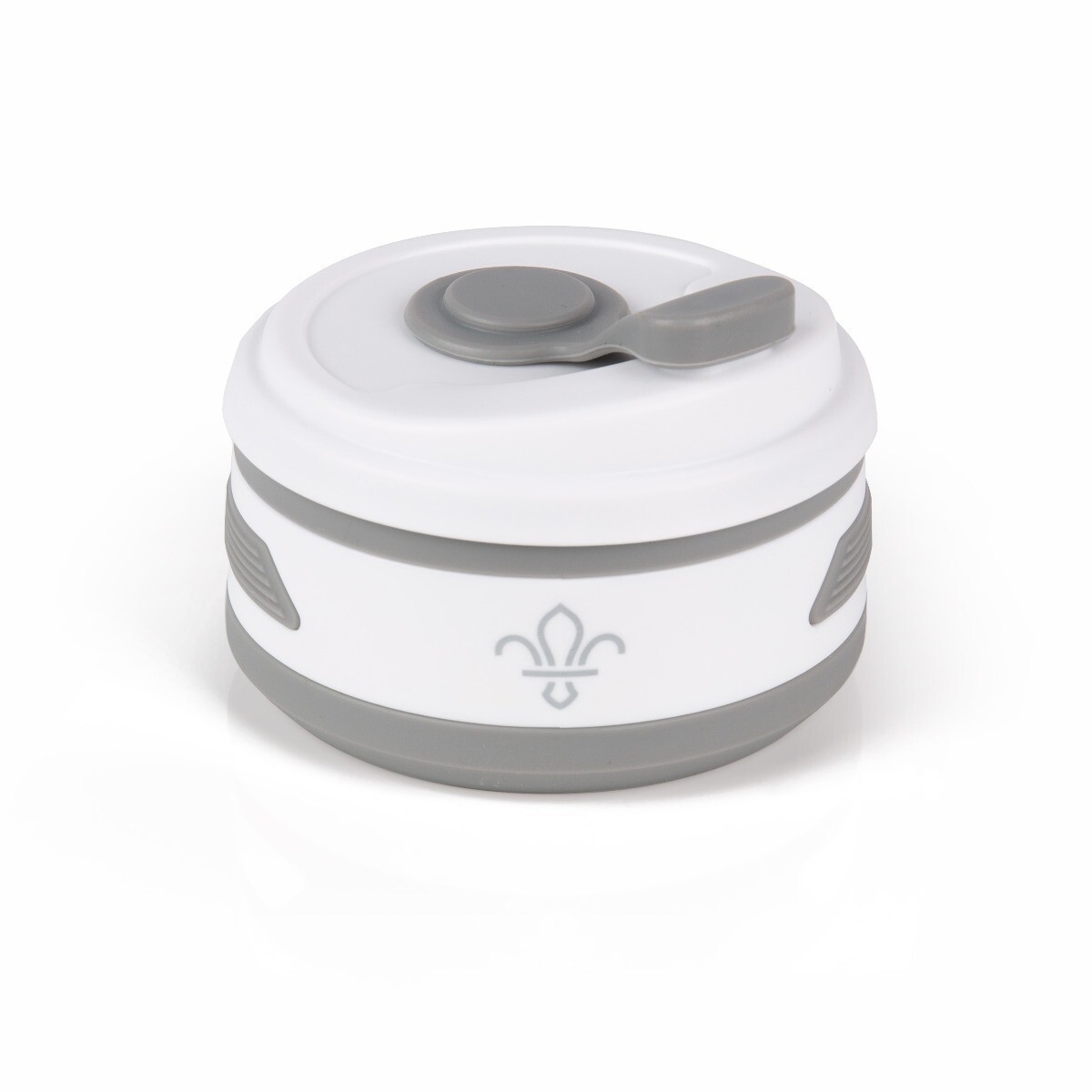 Fleur de Lis Scouts Collapsable Coffee Cup - Grey-NULL-NULL