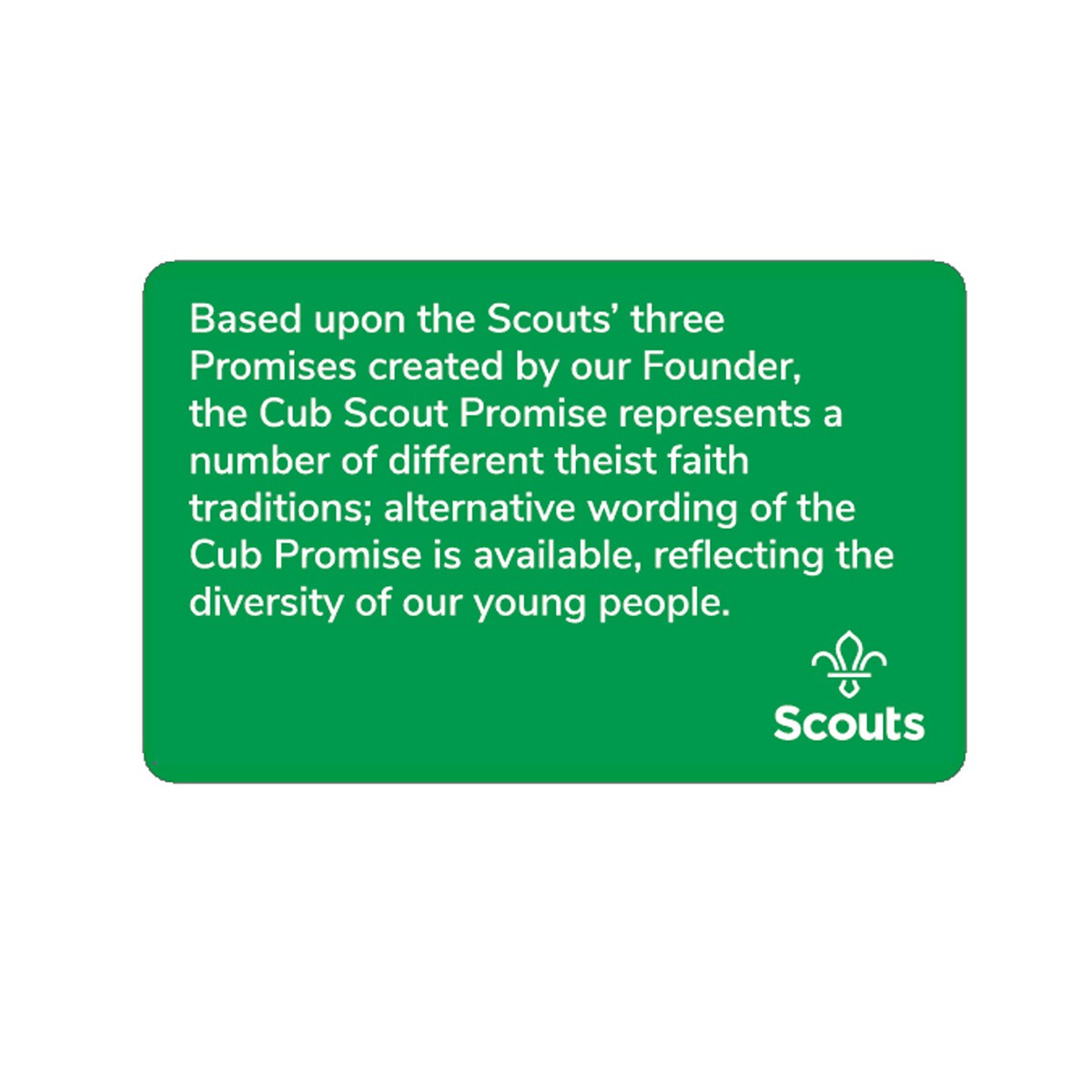 Cub Scouts Promise Card - Generic