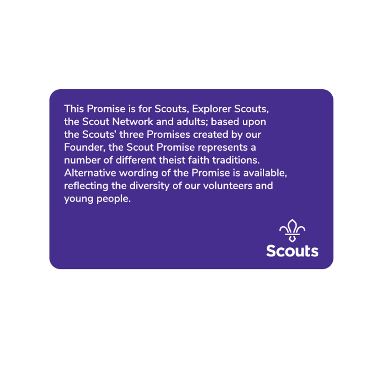 Scout Promise Card - Generic