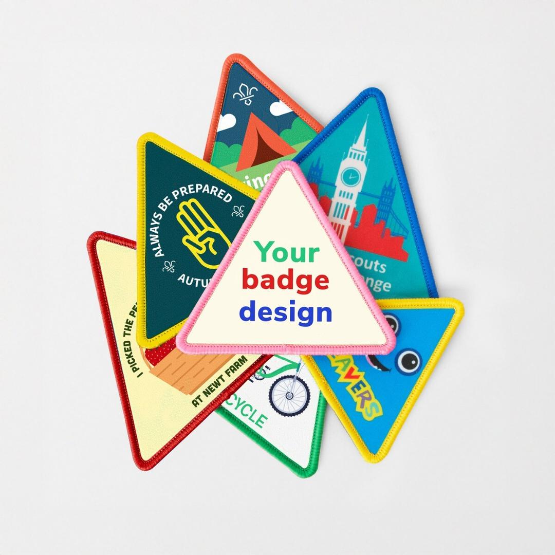 Personalised Custom Printed Badge - Triangle | Scout Store