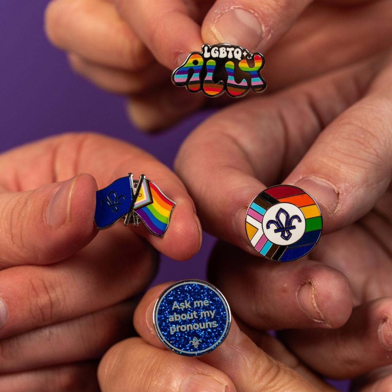 Scout Pride Progressive Flag Pin Badge | Scout Store