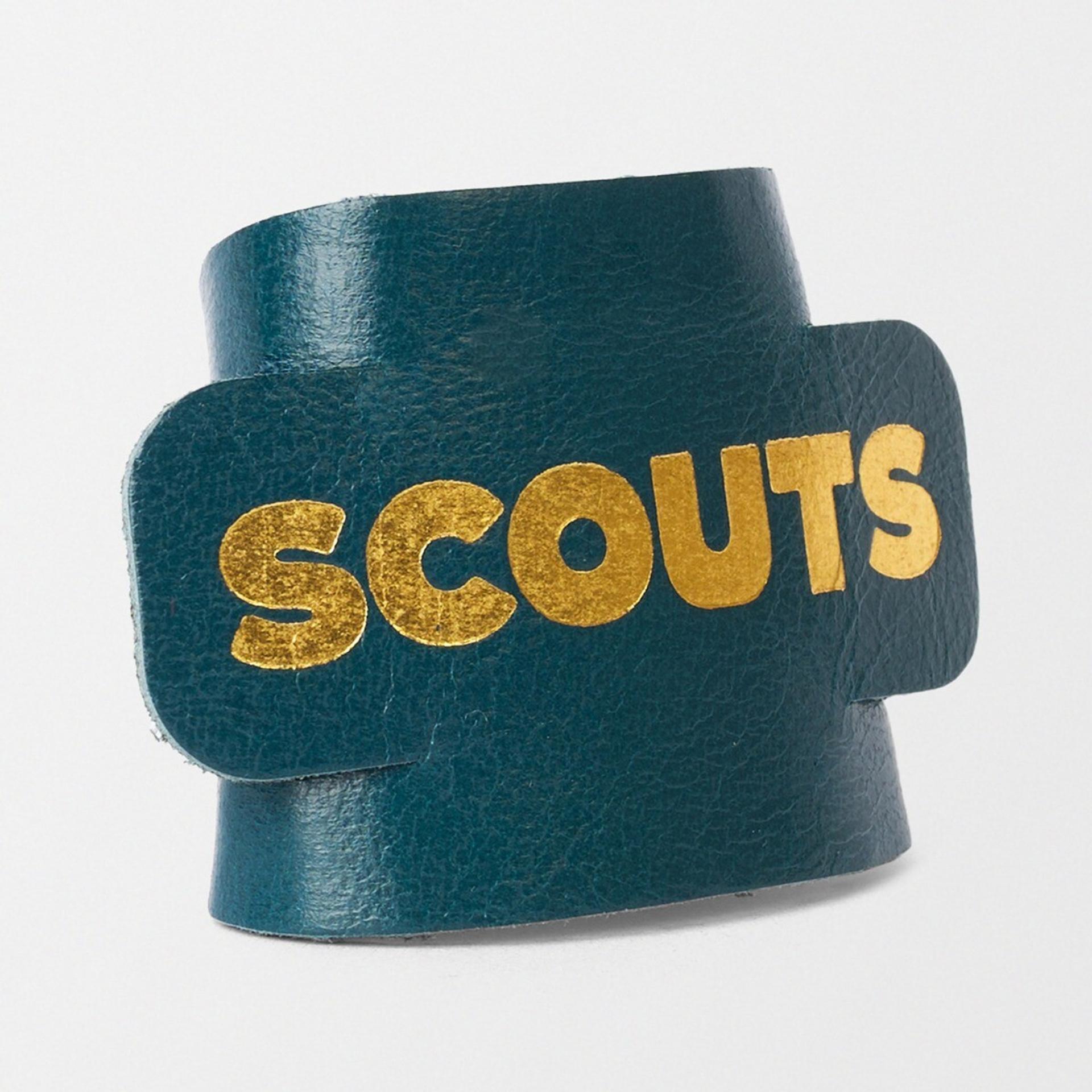 Scouts Section Embossed Quality Leather Woggle