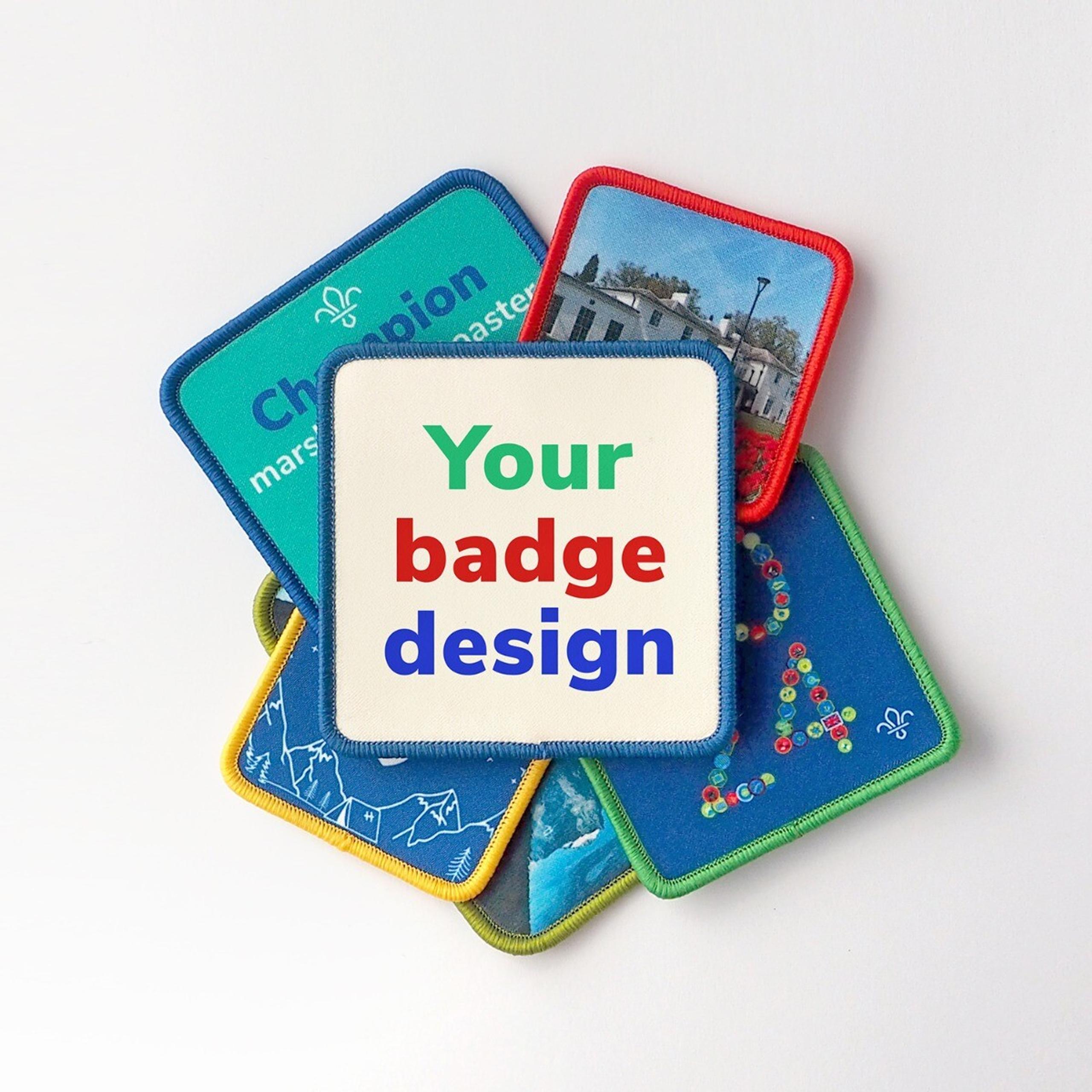 Personalised Badges - Square |Custom Badges / Patches Made to Order