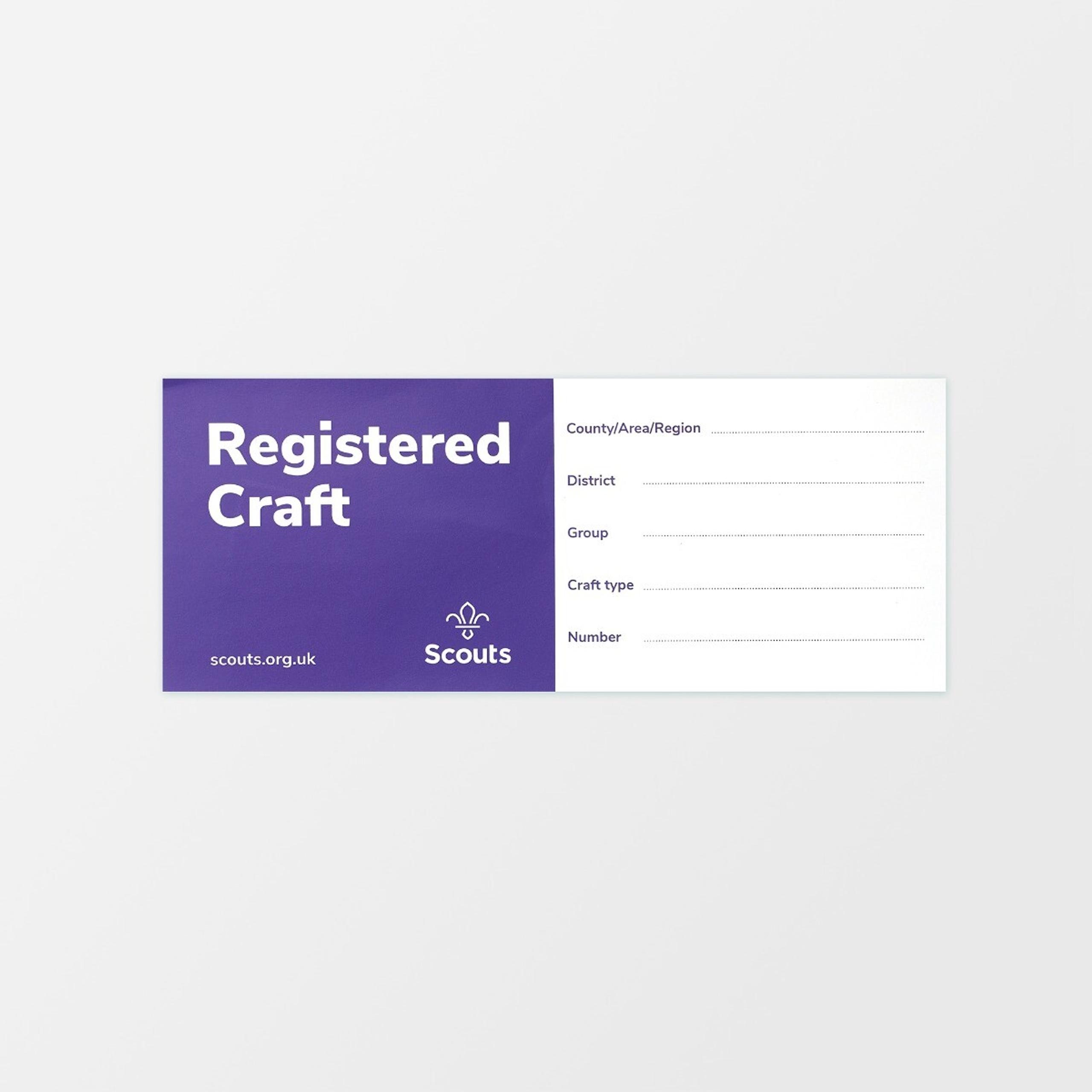 Adhesive Waterproof Registered Craft Sticker | Scouts