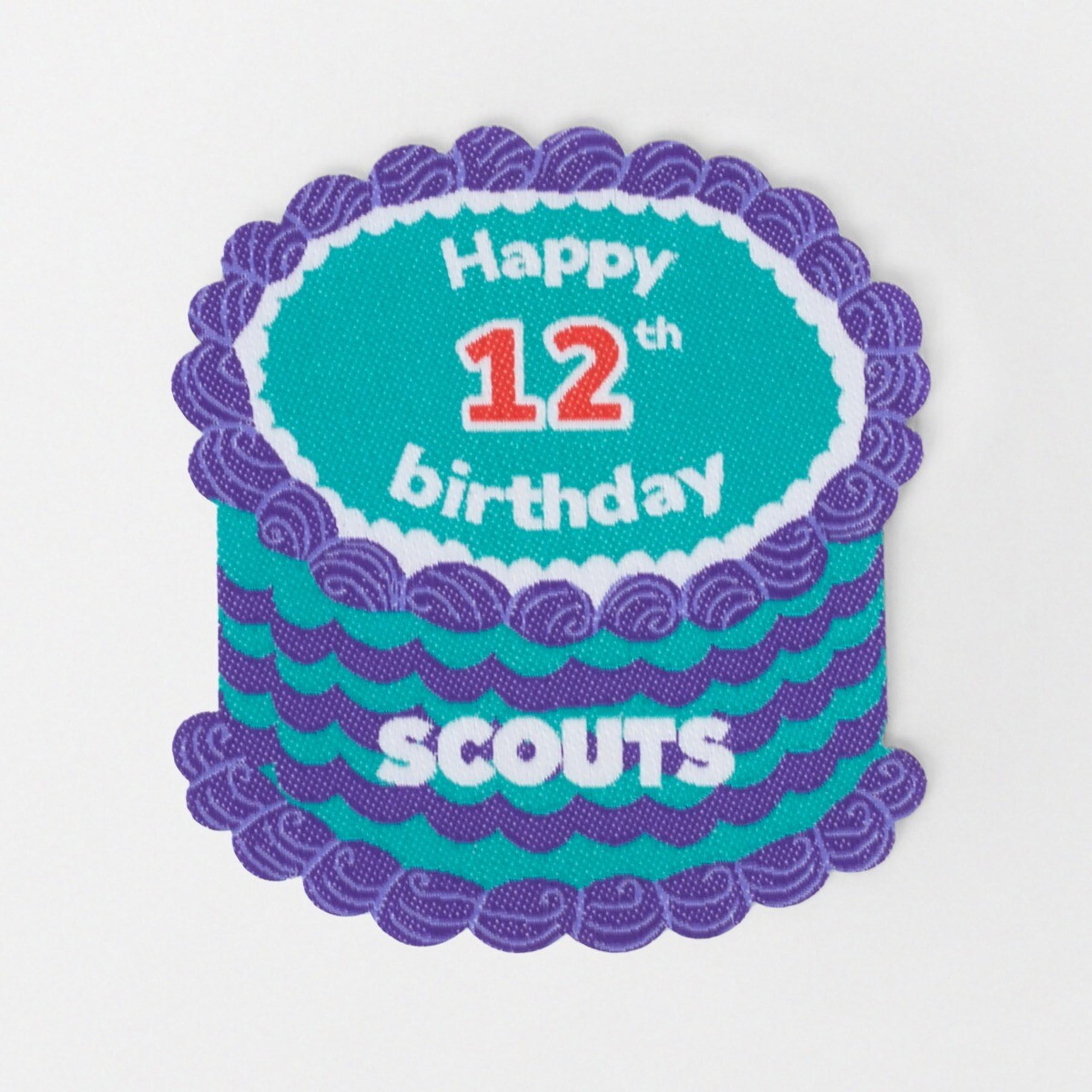 Scouts Happy 12th Birthday Badge | Scouts Badge | Scout Store