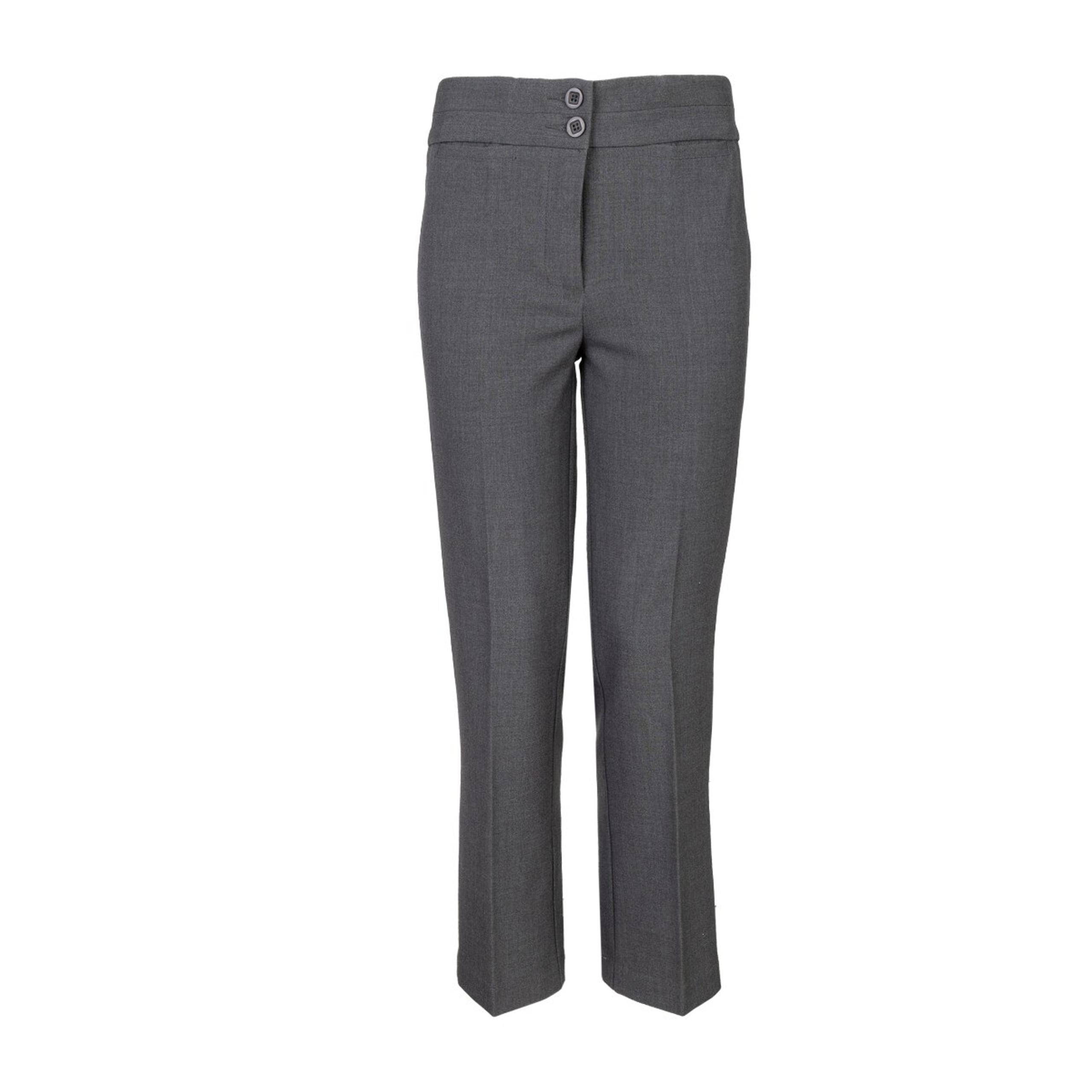 Girls & Women's Skinny School Trousers - Stretch Bengaline Office Pants, Black/Grey/Blue, Sizes 4-18