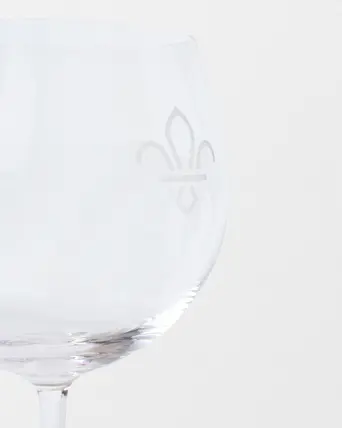 Fleur de Lis Scouts Pair of Copa Gin or Balloon Wine Glasses