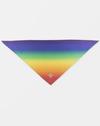 Scout Pride Ombre Scarf / Necker - Rainbow Flag