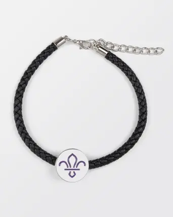 Scouts Fleur de Lis PU Woven Bracelet 
