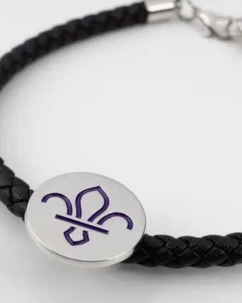 Scouts Fleur de Lis PU Woven Bracelet 