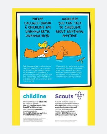 New Childline Scouts A3 Poster Welsh/English 2024