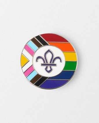 Scout Pride Progressive Flag Pin Badge