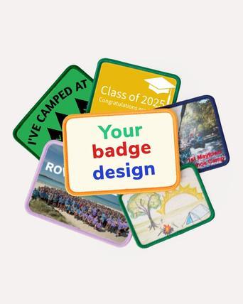 Personalised Custom Printed Badge - Rectangle