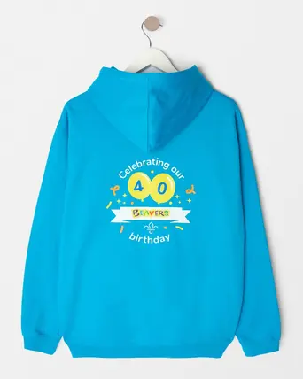 Personalised Beavers 40th Birthday Hoodie - Adult