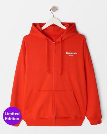 Personalised Squirrels 5th Birthday Zip Hoodie - Adult