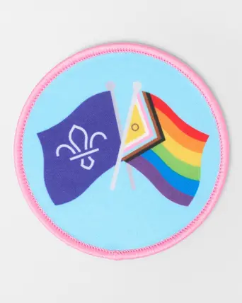 Scout Pride Dual Flag Blanket Badge