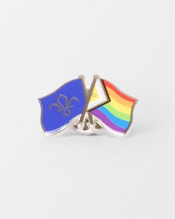 Scout Pride Dual Flag Pin Badge