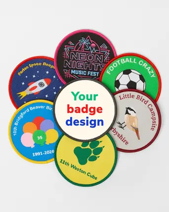 Personalised Custom Woven Badge - Circle