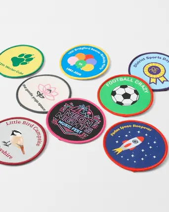 Personalised Custom Woven Badge - Circle