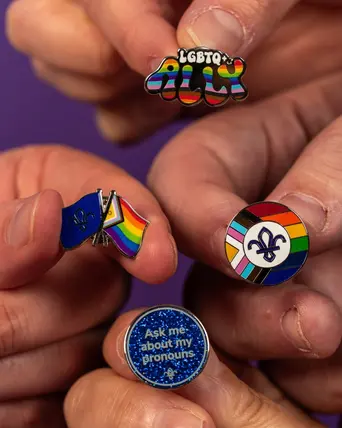 Scout Pride Progressive Flag Pin Badge