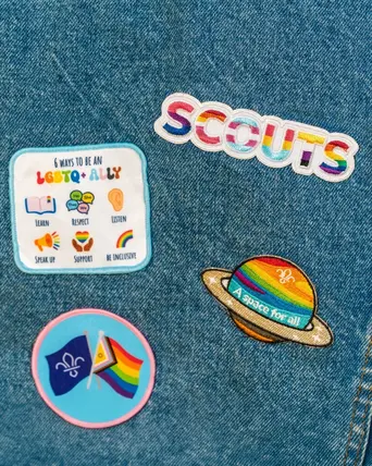Pride 6 Ways to be an Ally Blanket Badge