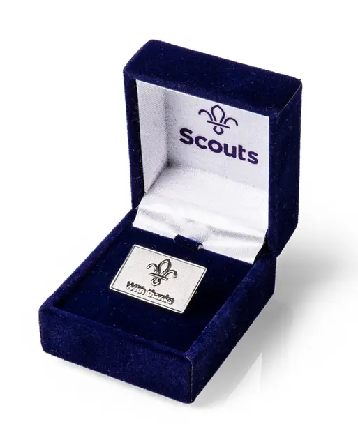 With Thanks Sterling Silver Badge in Box
