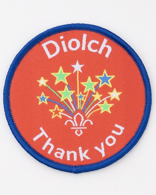 Welsh Thank You Blanket Badge 