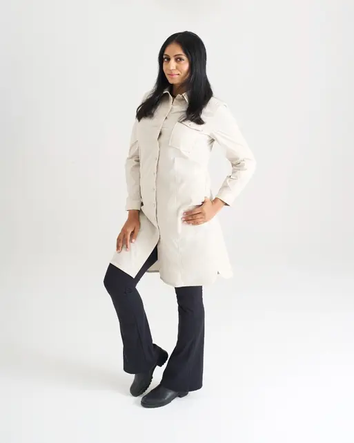 Adult/Network Long Length Uniform Blouse with Stretch