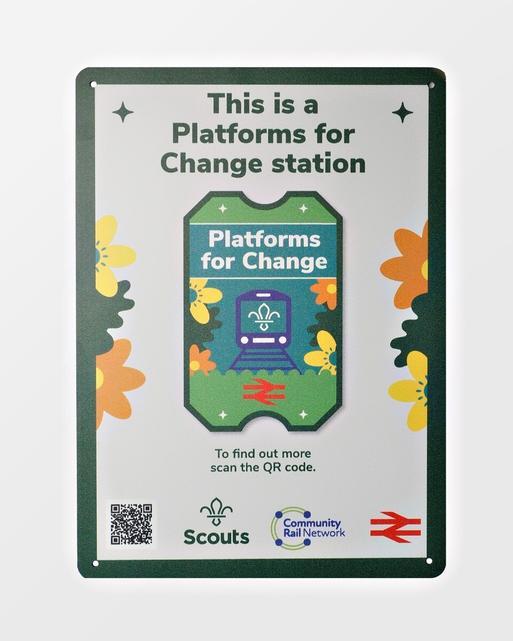Platforms for Change Station Sign
