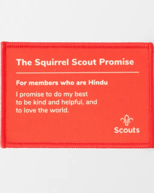 Squirrels Promise Blanket Badge - Hindu