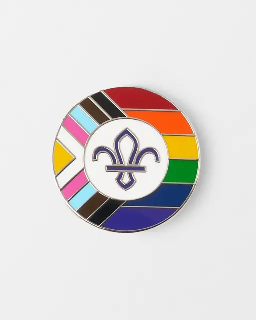 Scout Pride Progressive Flag Pin Badge