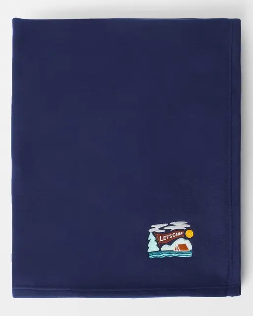 Let's Camp Embroidered Blanket