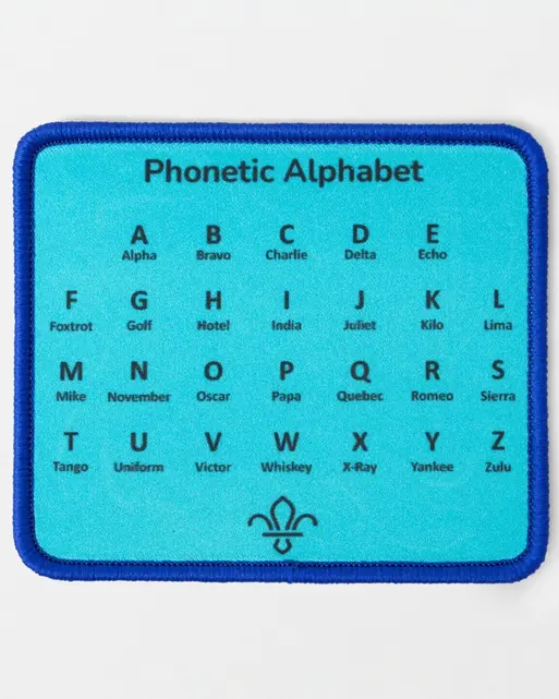 Phonetic Alphabet Blanket Badge