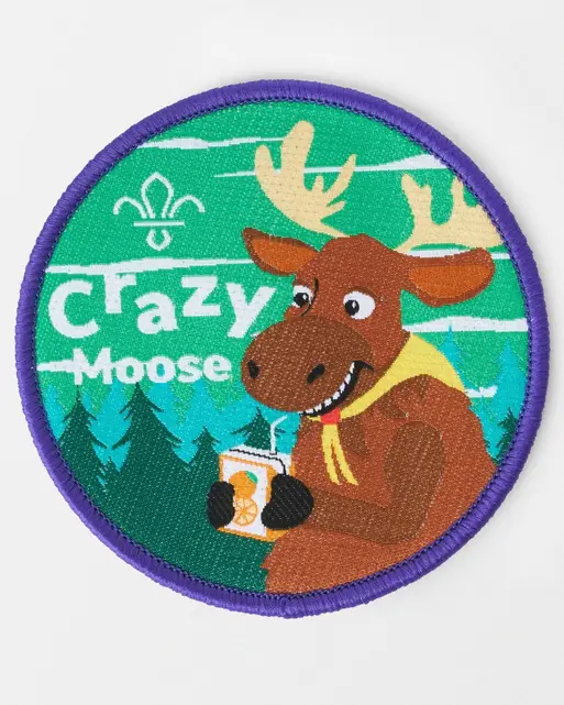 Crazy Moose Campfire Song Blanket Badge