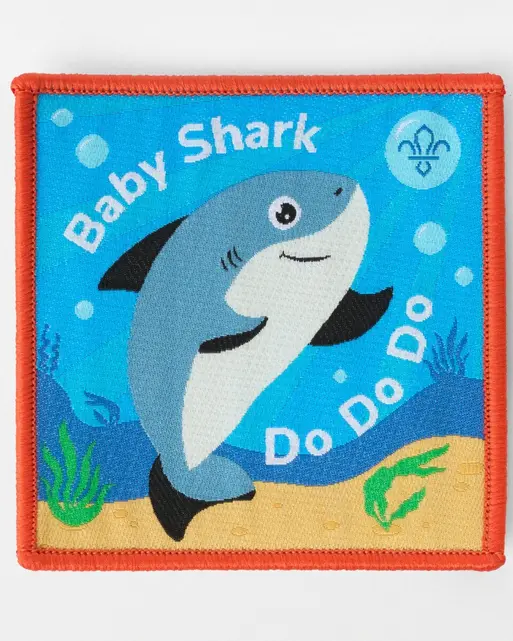 Baby Shark Campfire Song Blanket Badge