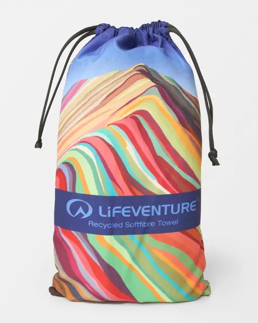 Lifeventure SoftFibre Recycled Towel - Rainbow Mountain