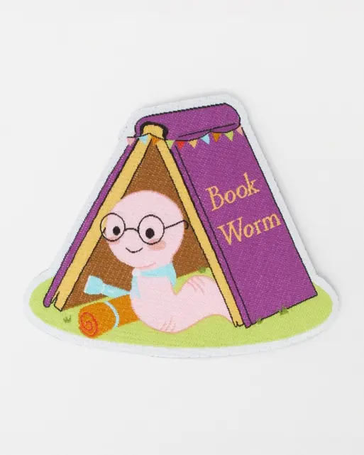 Book Worm Blanket Badge