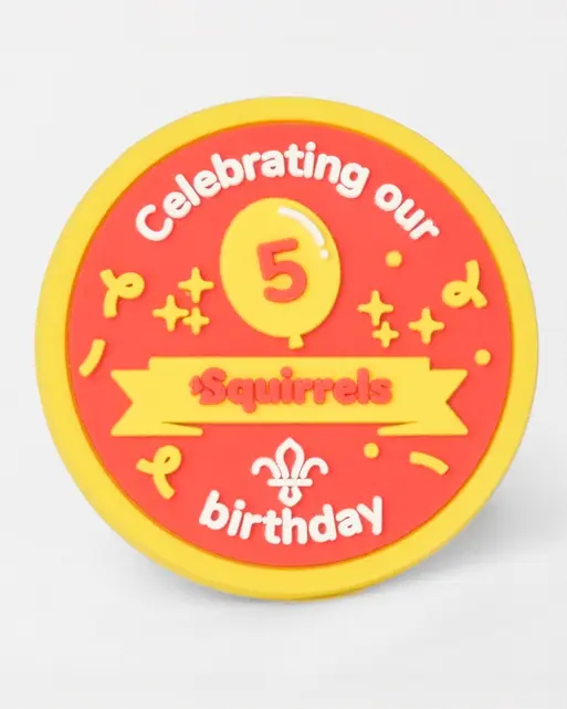 Squirrels 5th Birthday Celebration Woggle