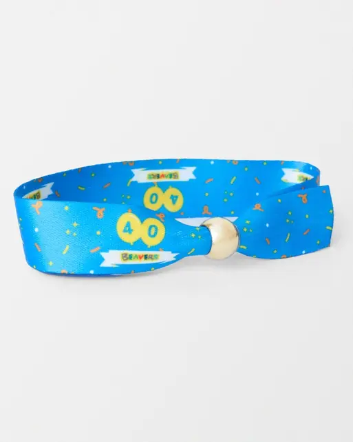 Beavers 40th Birthday Celebration Wristband Pack of 10