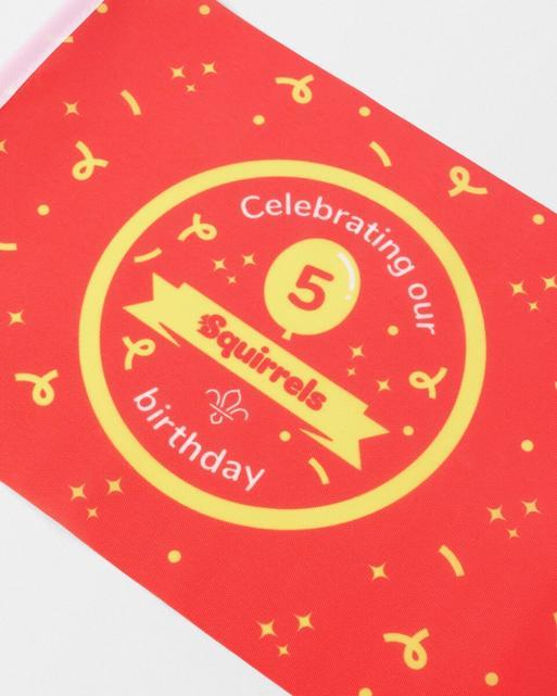 Squirrels 5th Birthday Mini Flags 5 Pack