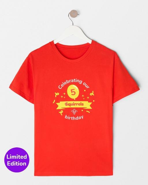 Squirrels 5th Birthday Celebration T-Shirt  - Adult