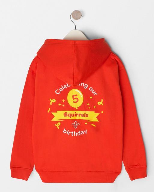 Personalised Squirrels 5th Birthday Zip Hoodie - Kids