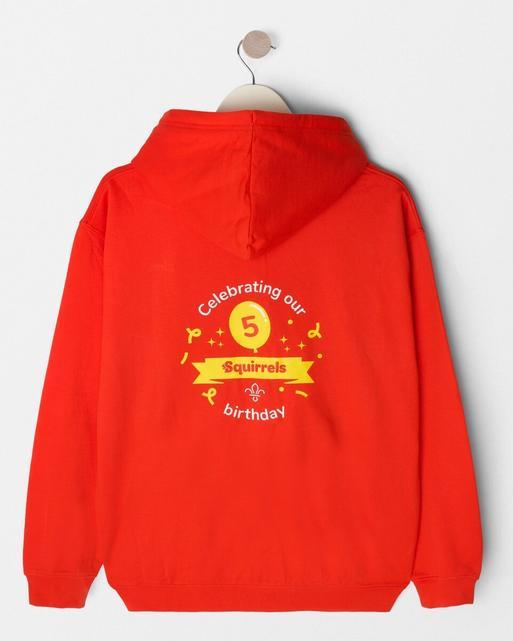 Personalised Squirrels 5th Birthday Zip Hoodie - Adult