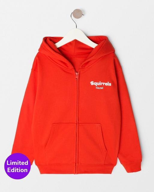Personalised Squirrels 5th Birthday Zip Hoodie - Kids